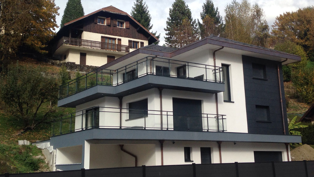 Construction d'une maison contemporaine à Ugine, Savoie