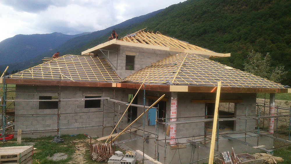 Construction d'une maison tradistionnelle à La Bathie (Savoie) par MS Habitat