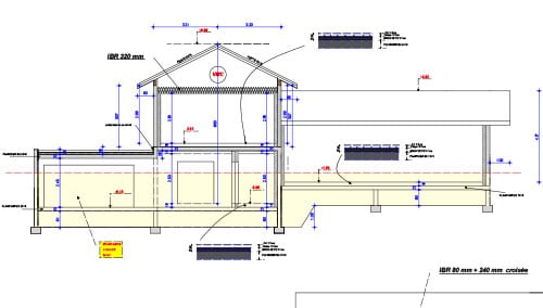 Exemple de plan de coupe réalisé par MS Habitat